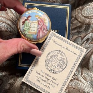 Halcyon Days 2000 Collectible Enamel Angel Box